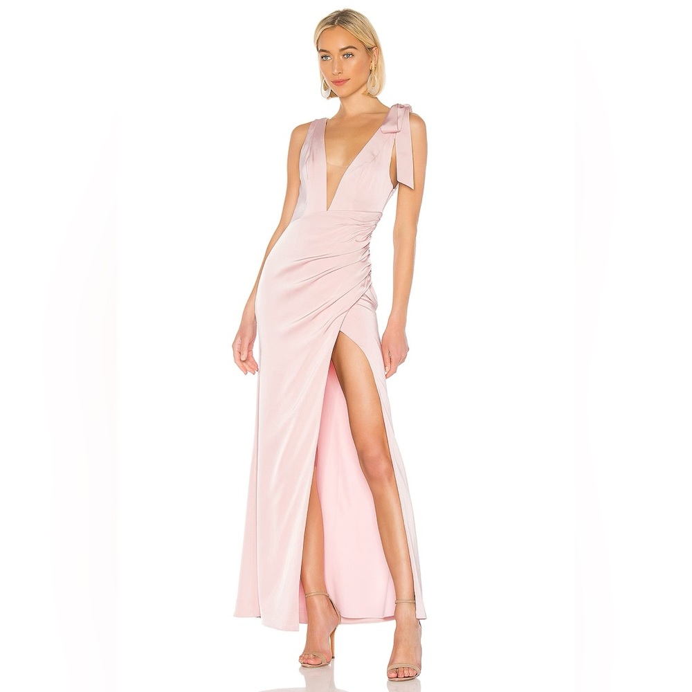Lovers + Friends Blush Pink Maxi Dress with Side Slit